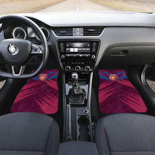 Brisbane Lions Australian Football Car Mats Powerful Lion Mascot - Bold Team Colors