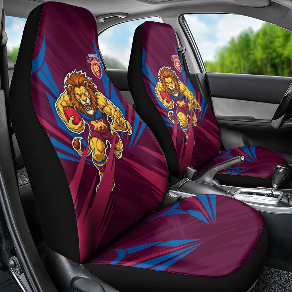 Brisbane Lions Australian Football Car Seat Cover Powerful Lion Mascot - Bold Team Colors