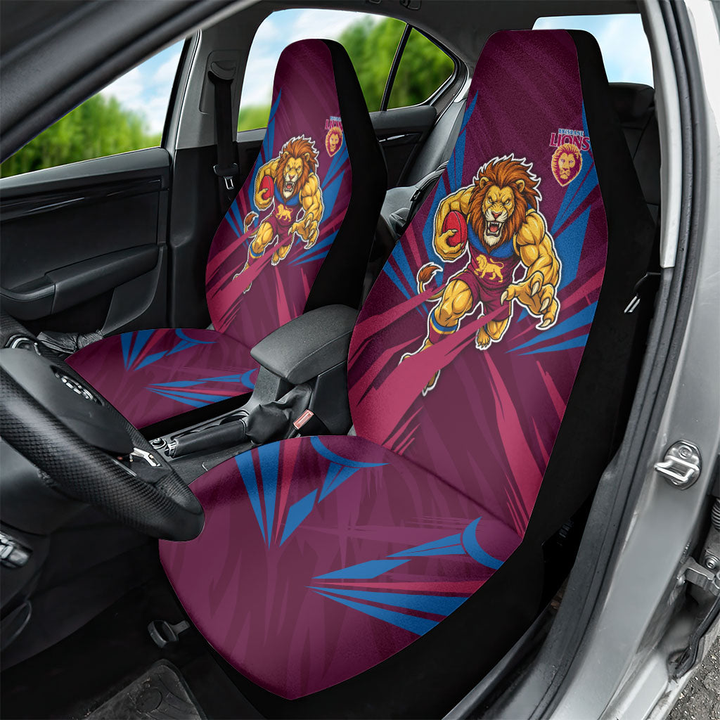 Brisbane Lions Australian Football Car Seat Cover Powerful Lion Mascot - Bold Team Colors