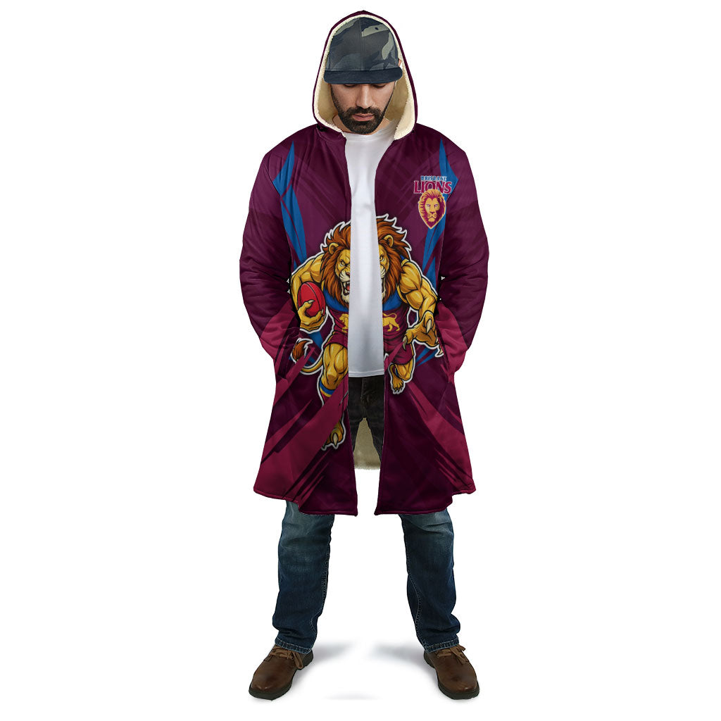 Brisbane Lions Australian Football Cloak Powerful Lion Mascot - Bold Team Colors