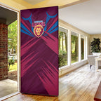 Brisbane Lions Australian Football Door Cover Powerful Lion Mascot - Bold Team Colors
