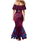 Brisbane Lions Australian Football Family Matching Mermaid Dress and Hawaiian Shirt Powerful Lion Mascot - Bold Team Colors