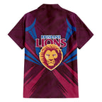 Brisbane Lions Australian Football Hawaiian Shirt Powerful Lion Mascot - Bold Team Colors
