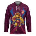 Brisbane Lions Australian Football Hockey Jersey Powerful Lion Mascot - Bold Team Colors