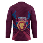 Brisbane Lions Australian Football Hockey Jersey Powerful Lion Mascot - Bold Team Colors