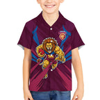 Brisbane Lions Australian Football Kid Hawaiian Shirt Powerful Lion Mascot - Bold Team Colors