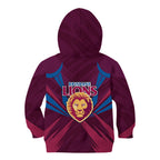 Brisbane Lions Australian Football Kid Hoodie Powerful Lion Mascot - Bold Team Colors