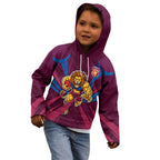 Brisbane Lions Australian Football Kid Hoodie Powerful Lion Mascot - Bold Team Colors