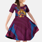 Brisbane Lions Australian Football Kid Short Sleeve Dress Powerful Lion Mascot - Bold Team Colors