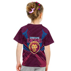 Brisbane Lions Australian Football Kid T Shirt Powerful Lion Mascot - Bold Team Colors