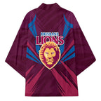 Brisbane Lions Australian Football Kimono Powerful Lion Mascot - Bold Team Colors