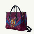 Brisbane Lions Australian Football Leather Bag Powerful Lion Mascot - Bold Team Colors