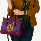 Brisbane Lions Australian Football Leather Bag Powerful Lion Mascot - Bold Team Colors