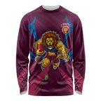 Brisbane Lions Australian Football Long Sleeve Shirt Powerful Lion Mascot - Bold Team Colors