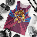 Brisbane Lions Australian Football Men Tank Top Powerful Lion Mascot - Bold Team Colors