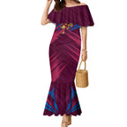 Brisbane Lions Australian Football Mermaid Dress Powerful Lion Mascot - Bold Team Colors