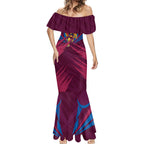 Brisbane Lions Australian Football Mermaid Dress Powerful Lion Mascot - Bold Team Colors