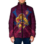 Brisbane Lions Australian Football Padded Jacket Powerful Lion Mascot - Bold Team Colors