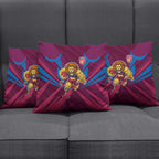 Brisbane Lions Australian Football Pillow Cover Powerful Lion Mascot - Bold Team Colors