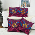 Brisbane Lions Australian Football Pillow Cover Powerful Lion Mascot - Bold Team Colors