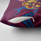 Brisbane Lions Australian Football Pillow Cover Powerful Lion Mascot - Bold Team Colors