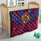 Brisbane Lions Australian Football Quilt Powerful Lion Mascot - Bold Team Colors
