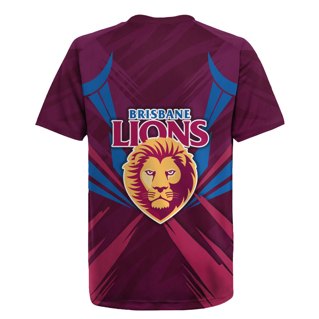 Brisbane Lions Australian Football Rugby Jersey Powerful Lion Mascot - Bold Team Colors