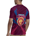 Brisbane Lions Australian Football Rugby Jersey Powerful Lion Mascot - Bold Team Colors