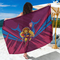 Brisbane Lions Australian Football Sarong Powerful Lion Mascot - Bold Team Colors