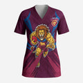 Brisbane Lions Australian Football Scrub Top Powerful Lion Mascot - Bold Team Colors