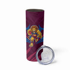 Brisbane Lions Australian Football Skinny Tumbler Powerful Lion Mascot - Bold Team Colors