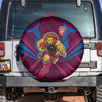 Brisbane Lions Australian Football Spare Tire Cover Powerful Lion Mascot - Bold Team Colors
