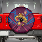 Brisbane Lions Australian Football Spare Tire Cover Powerful Lion Mascot - Bold Team Colors