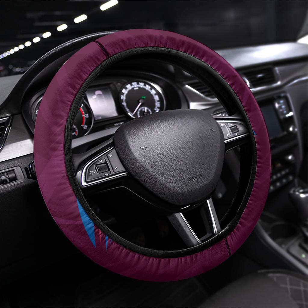 Brisbane Lions Australian Football Steering Wheel Cover Powerful Lion Mascot - Bold Team Colors