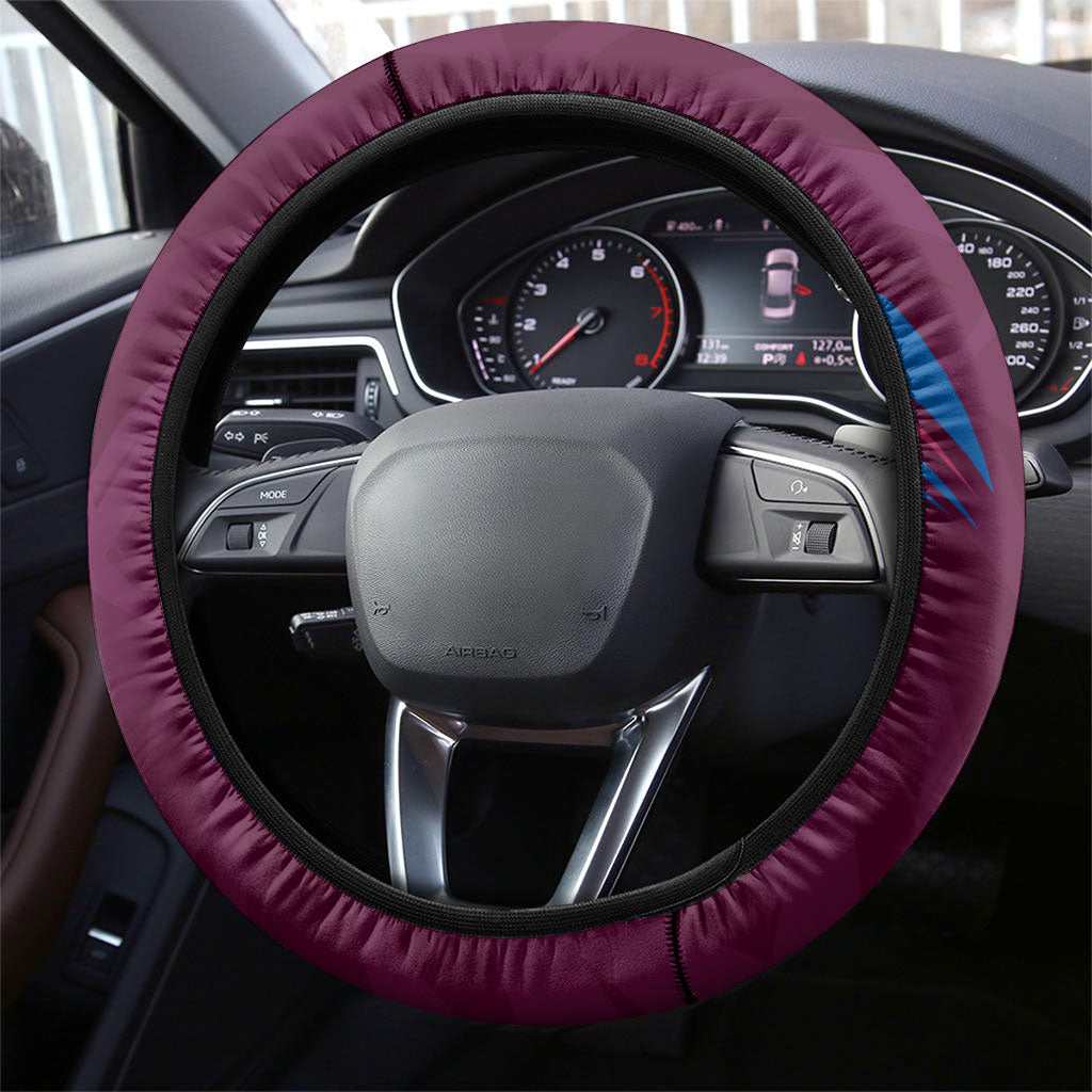 Brisbane Lions Australian Football Steering Wheel Cover Powerful Lion Mascot - Bold Team Colors