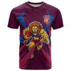 Brisbane Lions Australian Football T Shirt Powerful Lion Mascot - Bold Team Colors