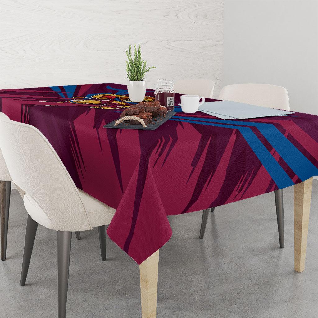 Brisbane Lions Australian Football Tablecloth Powerful Lion Mascot - Bold Team Colors