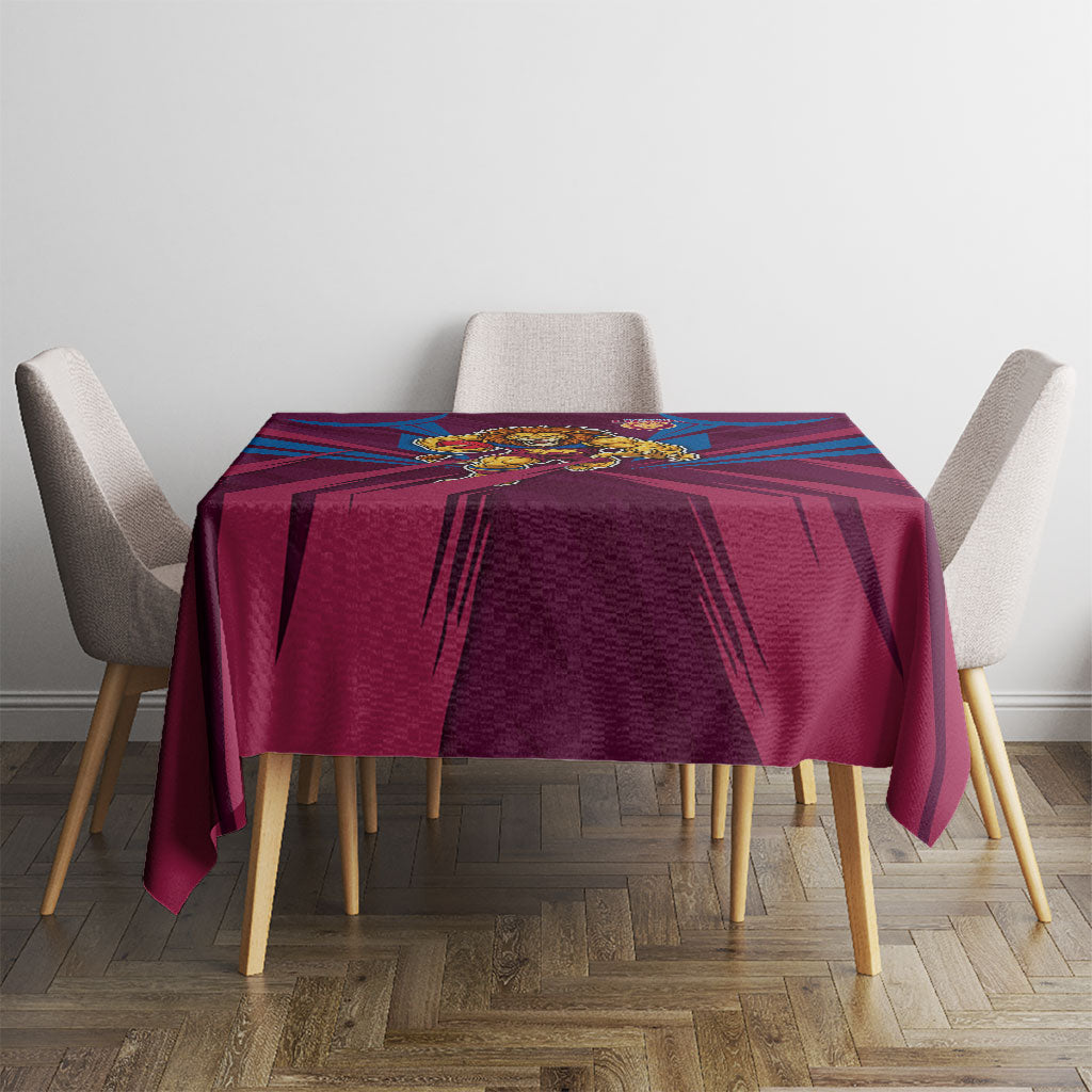 Brisbane Lions Australian Football Tablecloth Powerful Lion Mascot - Bold Team Colors
