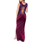 Brisbane Lions Australian Football Tank Maxi Dress Powerful Lion Mascot - Bold Team Colors