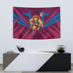 Brisbane Lions Australian Football Tapestry Powerful Lion Mascot - Bold Team Colors
