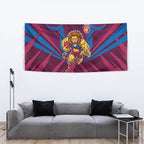 Brisbane Lions Australian Football Tapestry Powerful Lion Mascot - Bold Team Colors