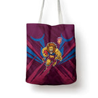 Brisbane Lions Australian Football Tote Bag Powerful Lion Mascot - Bold Team Colors
