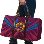 Brisbane Lions Australian Football Travel Bag Powerful Lion Mascot - Bold Team Colors