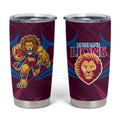 Brisbane Lions Australian Football Tumbler Cup Powerful Lion Mascot - Bold Team Colors