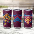 Brisbane Lions Australian Football Tumbler Cup Powerful Lion Mascot - Bold Team Colors