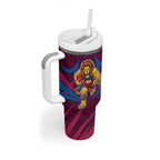 Brisbane Lions Australian Football Tumbler With Handle Powerful Lion Mascot - Bold Team Colors