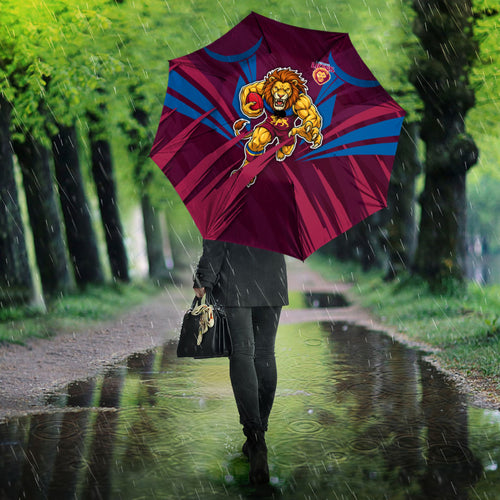 Brisbane Lions Australian Football Umbrella Powerful Lion Mascot - Bold Team Colors