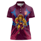 Brisbane Lions Australian Football Women Polo Shirt Powerful Lion Mascot - Bold Team Colors