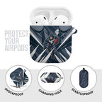 Carlton Blues Australian Football AirPods Case Powerful Superhero Mascot - Bold Team Colors