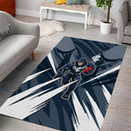 Carlton Blues Australian Football Area Rug Powerful Superhero Mascot - Bold Team Colors
